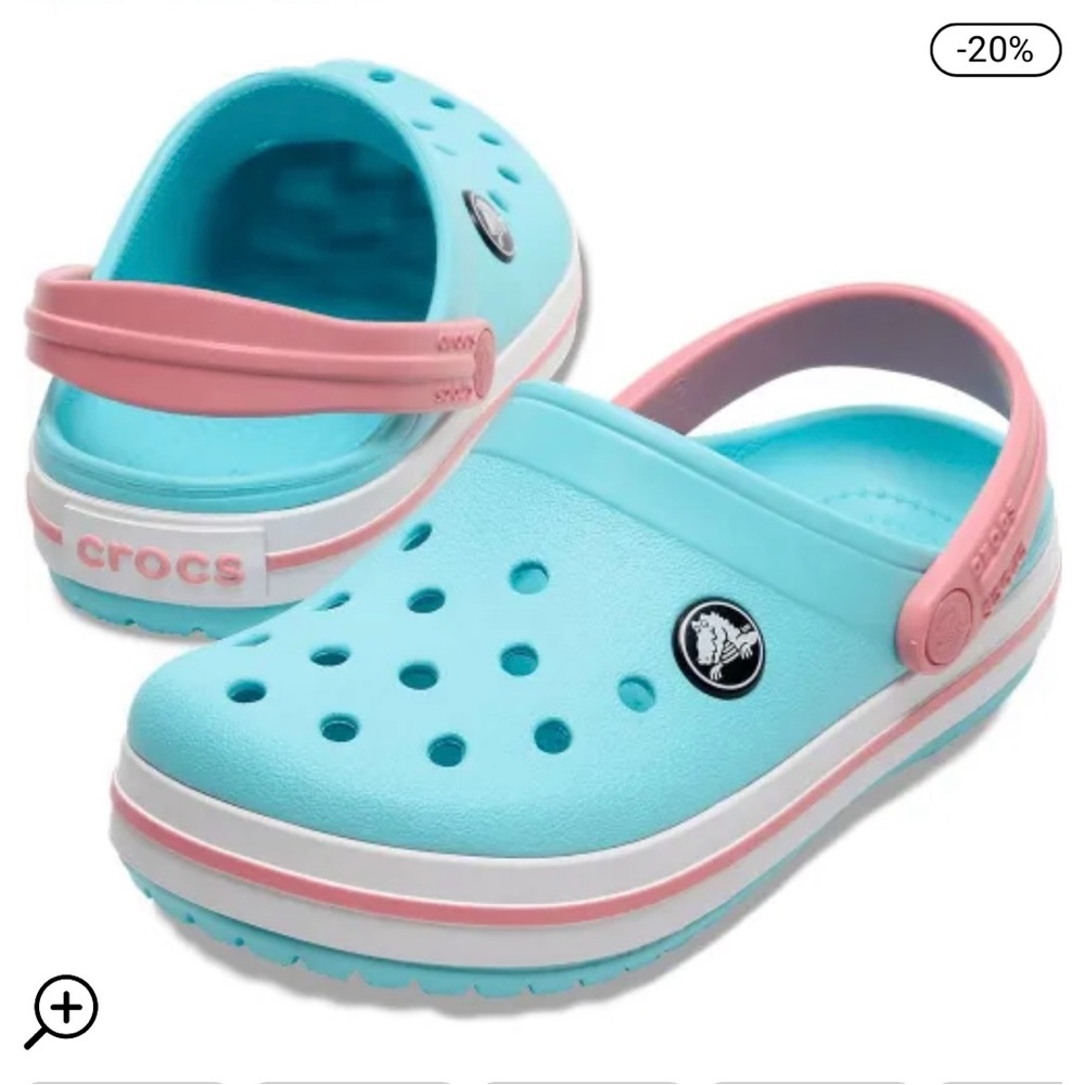 CROCS - Light Blue (Ice Blue) and Pink - Picture 2 of 6